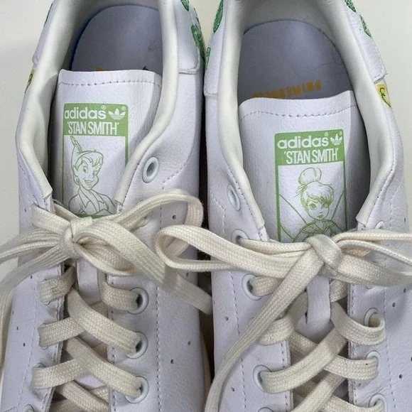 adidas Disney x Stan Smith Tinkerbell Peter Pan Lace Up Sneaker Trainer Size 9 - Picture 14 of 14